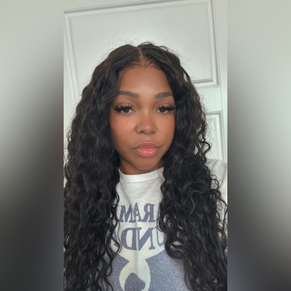 Water Wave Black Hair Wig (A)